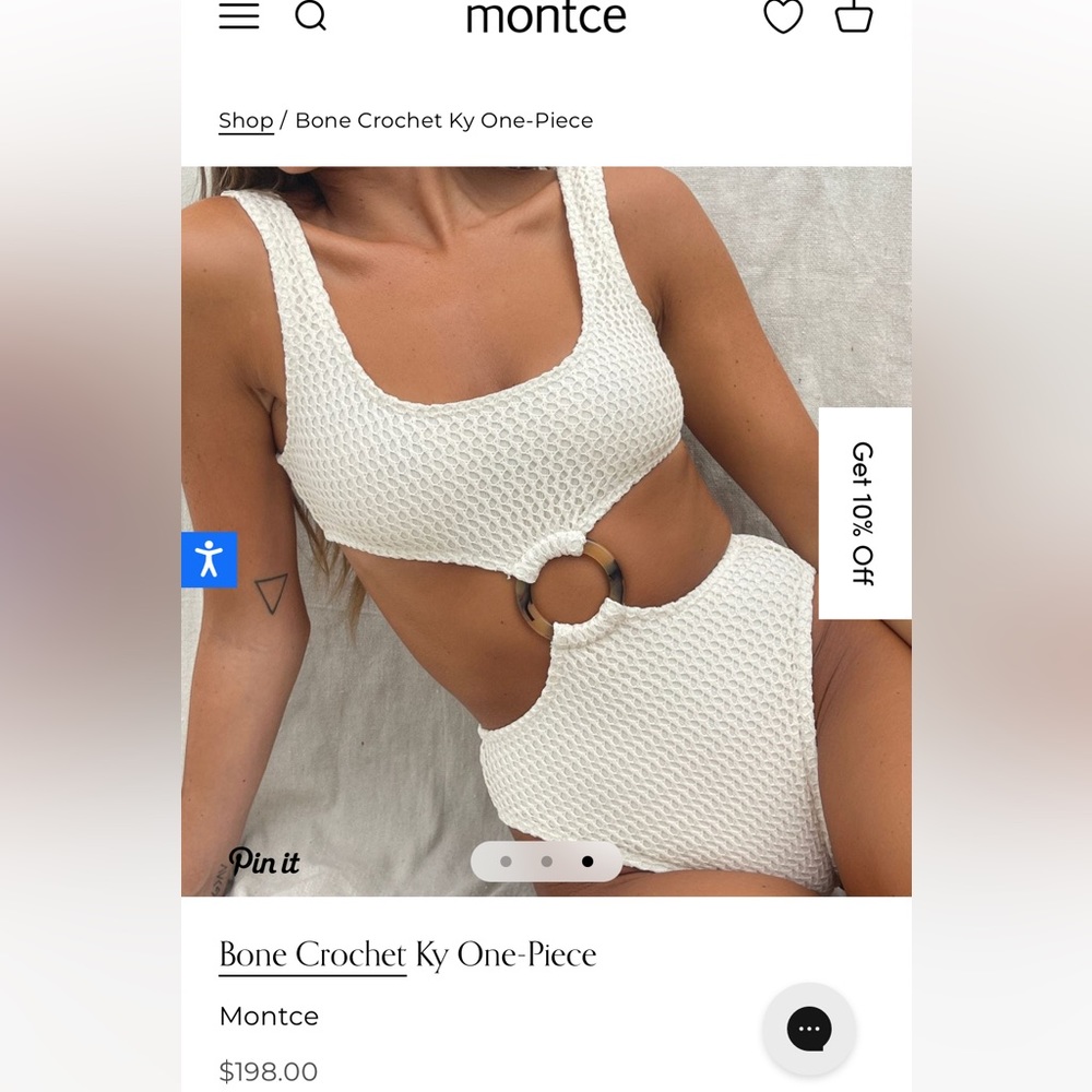 NWT Montce Crochet One Piece Swimsuit